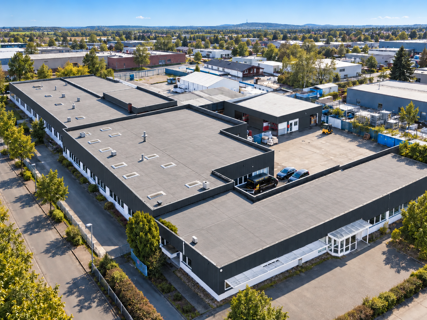 Aerial view of our Dortmund premises